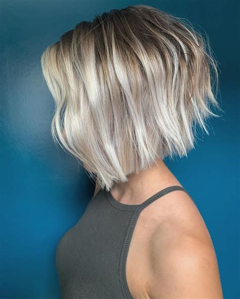 Short Platinum Blonde With Lowlights