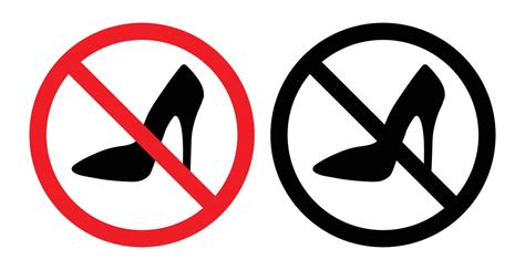 No High Heels Sign 42122089 Vector Art At Vecteezy