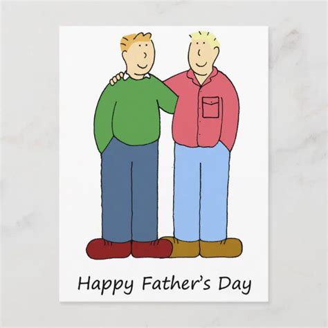 Happy Father S Day Gay Male Couple Postcard Zazzle