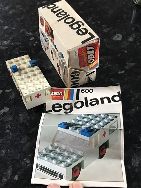 Vintage 1970 LEGO System Legoland AMBULANCE 600 With Box And