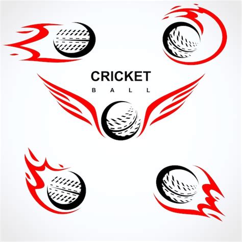 Premium Vector Cricket Ball Set Collection Icons Cricket Vector