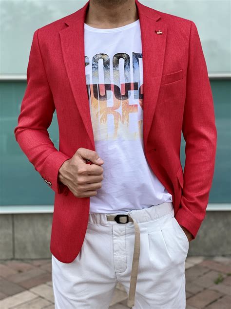 Красный пиджак. Арт.:2382 – купить в магазине мужской одежды Smartcasuals