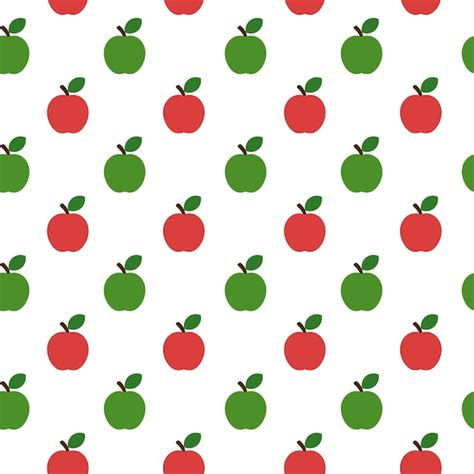 Premium Vector Apples Seamless Pattern Vector Pattern Of Red And