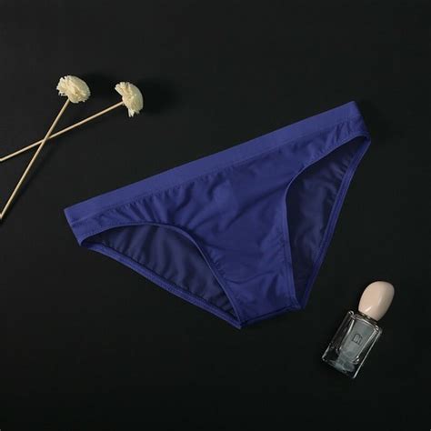 Mens Sexy Low Rise Ice Silk Panties Knickers Bikini Underwear Underpants Briefs EBay