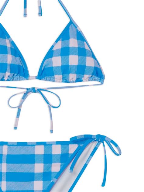 Burberry Vintage Check Bikini Set Blue Farfetch Uk