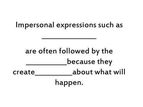 Impersonal Definition