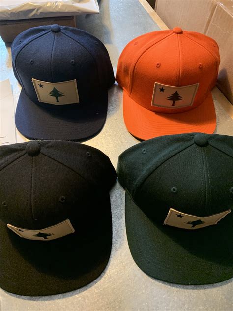 Original Maine Flag Flat Hat — Original Maine Hats Shirts Stickers