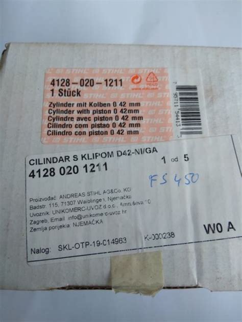 Cilindar i klip za trimer Stihl FS 450