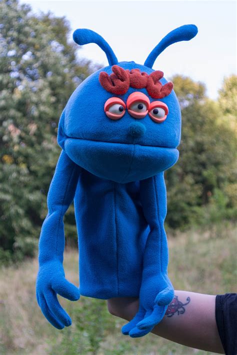 Blue Alien Professional Hand Puppet Ooak Therapy Prop Toys Etsy