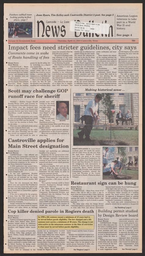 News Bulletin (Castroville, Tex.), Vol. 44, No. 17, Ed. 1 Thursday