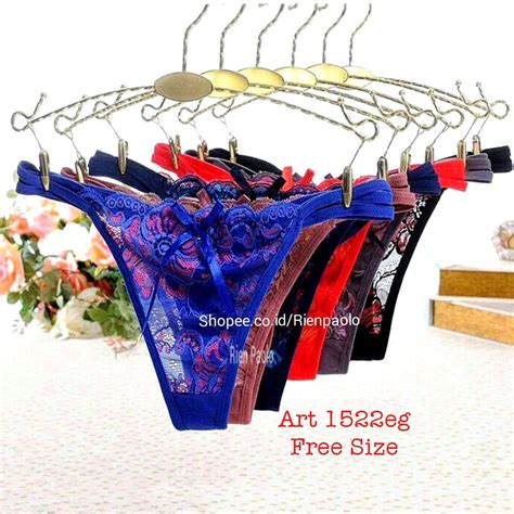 Jual G String Wanita Sexy Celana Dalam Brukat Cd Renda Import Lingerie Hot Premium Be