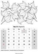 Argentina 2025 Printable Calendars | Super Coloring