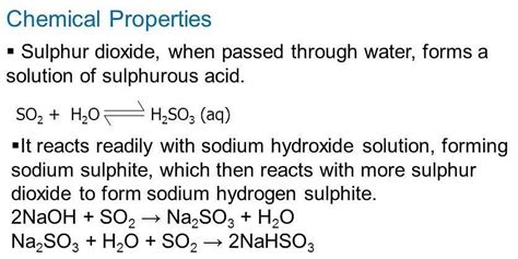 Sulphur Dioxide So Structure Uses Preparation And Properties