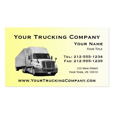 Truck Driver Business Cards - Page5 | BizCardStudio