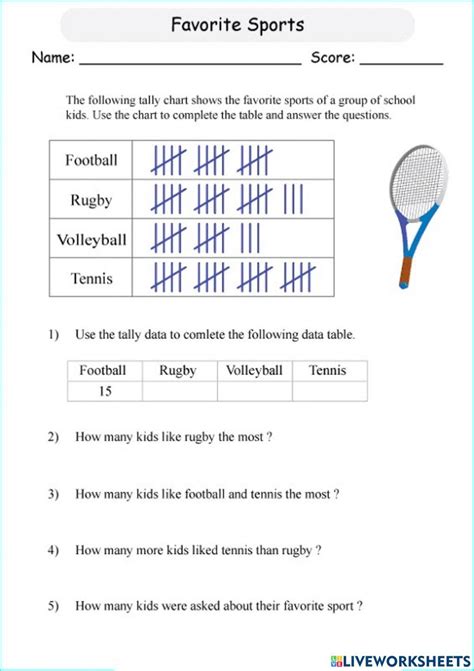 Tally Marks Worksheets For Grade 4