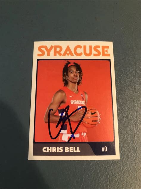 SYRACUSE ORANGE- CHRIS BELL SIGNED AUTOGRAPH CUSTOM TRADING CARD COA