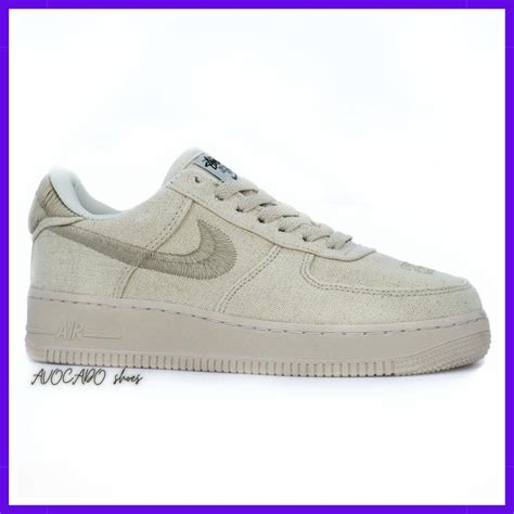 Кроссовки женские nike air force stussy beige / найк аир форс 1 стусси ...