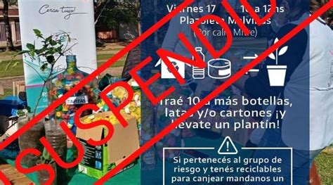 Por razones climáticas se suspende el Ecocanje Municipio de Paso de