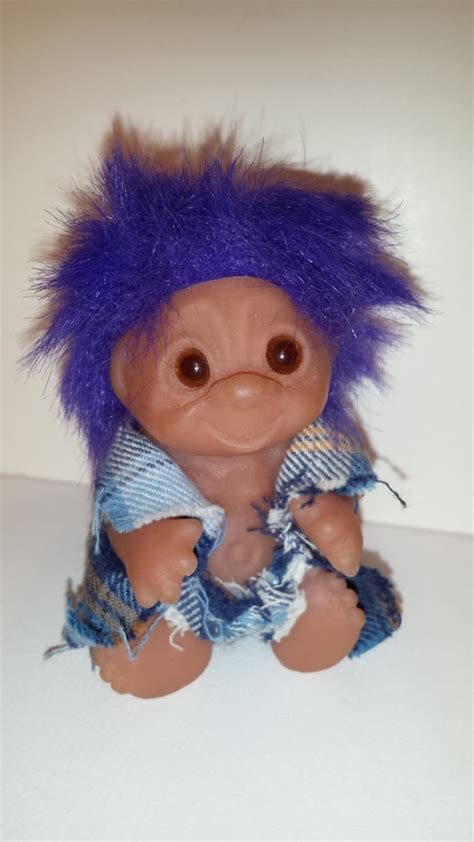 Vintage Troll Doll Purple Hair