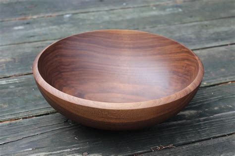 Hand Turned Wooden Bowl Black Walnut Wood Bowl Food Safe Etsy