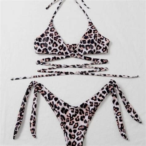 Cheetah Print Bikini Etsy