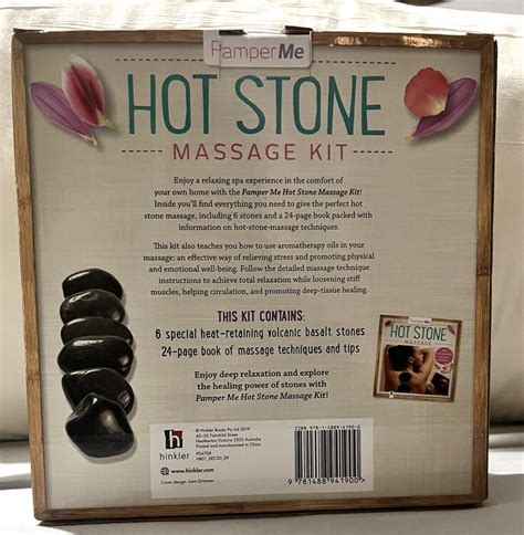 Hinkler Pamper Me 6 Hot Stones Massage Kit 24 Page Instruction Book New