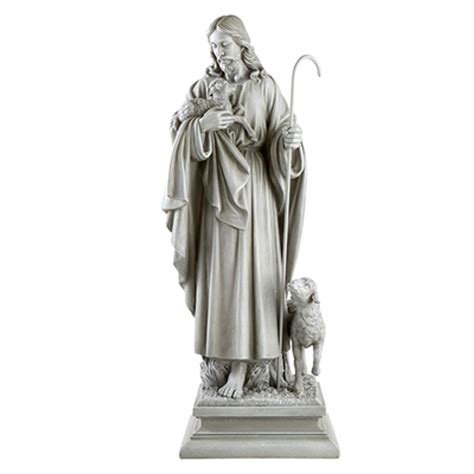 28" Jesus, The Good Shepherd Outdoor Garden Statue