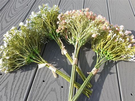 Real Touch Baby Breath Bouquet 12 Tall Artificial Etsy