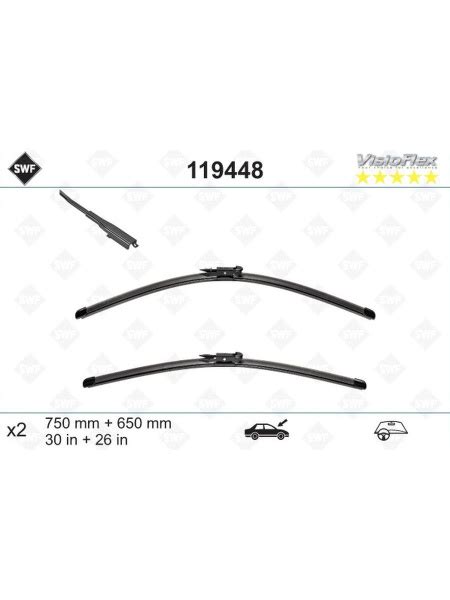 Комплект бескаркасных щеток стеклоочистителя SWF 119448 - купить по ...