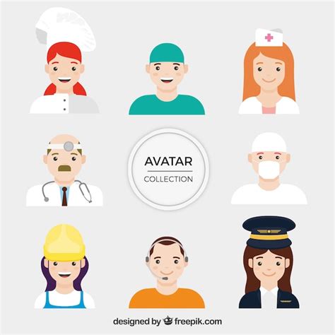 Free Vector Set Of Professional Avatars