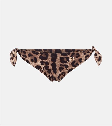 Leopard Print Bikini Bottoms In Beige Dolce Gabbana Mytheresa