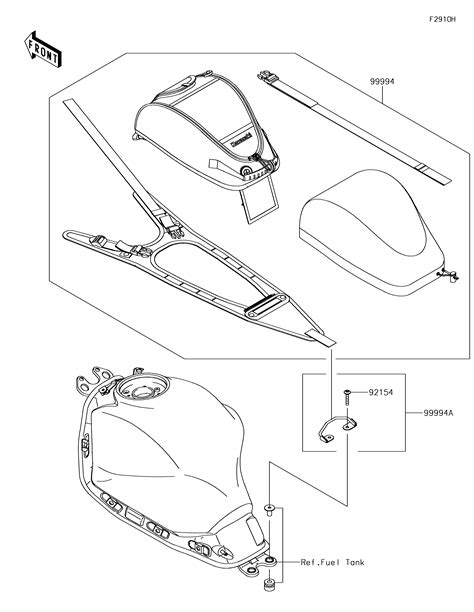 ACCESSORY POUR NINJA 650 EX650KHF NOIR 2017 Esprit KAWASAKI La