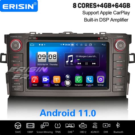 8 Core 4 64G PX5 Android 11 0 Autoradio TOYOTA AURIS COROLLA ALTIS DAB