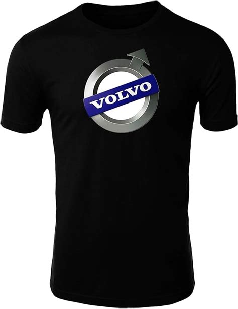 Volvo T Shirt Logo Clipart Herren CAR Auto Tee TOP Black White Short