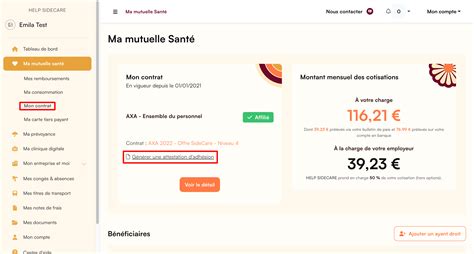Obtenir son attestation d adhésion mutuelle SideCare