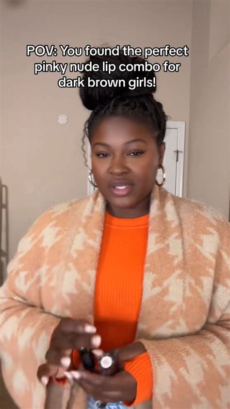Nude Pink Lip Combo Hack Try It Now In Dark Skin Beauty Nude Pink Pink Lips