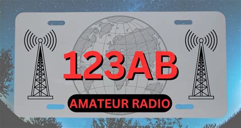 Custom Text Amateur Radio License Plate Cover For Cars Trucks Display YOUR Ham Radio