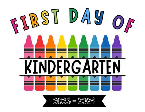 1st day of kindergarten printable sign 1