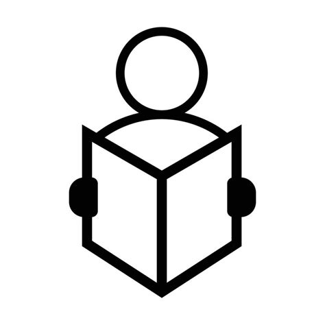 reading icon  white background  vector art  vecteezy