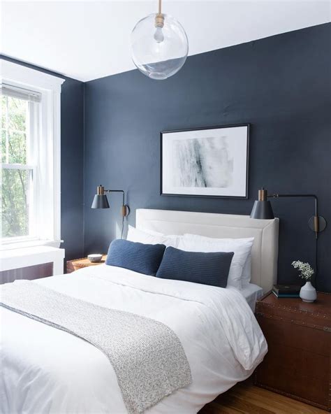 20+ Navy Blue Accent Wall Master Bedroom