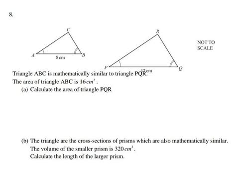 B Cm P Triangle Abc Is Mathematically Similar To Triangle Pqr The