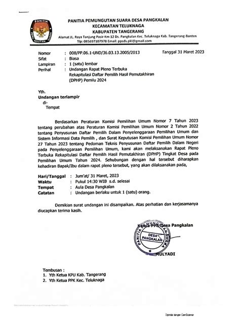 4. UNDANGAN RAPAT PLENO TERBUKA | PDF