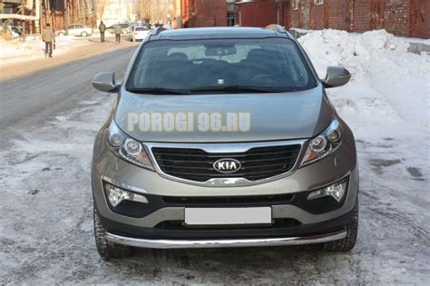Защита переднего бампера труба d57 Kia Sportage (Киа спортейдж)
