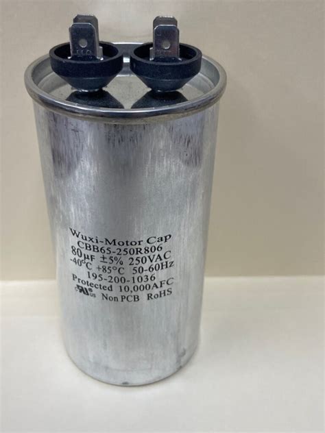 Cbb65 250r806 80 Uf 250 Vac Capacitor Capacitor Industries