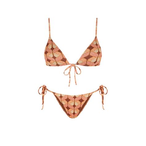 Bikini Lace Sundance Tie Marrón Robin Collection Robin Collection