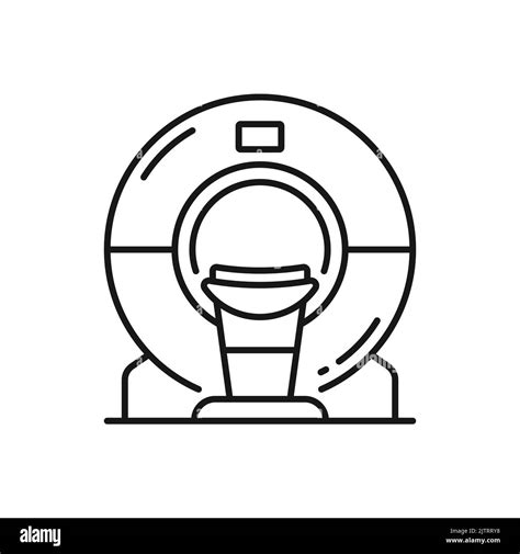 MRI Scan Outline Icon Computed Tomography Machine Vector Computed