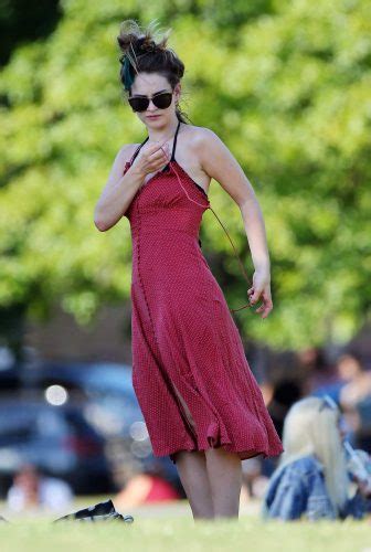 Lily James In A Black Bikini Top Was Spotted At A Park In London 06 25 2020 6 LACELEBS CO