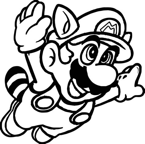 Super Mario Fly Coloring Page
