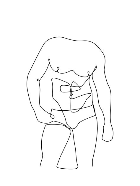 Art Collectibles Digital Prints Gay Line Art Nude Lgbtq Drawing Printable Poster A Spoon Full