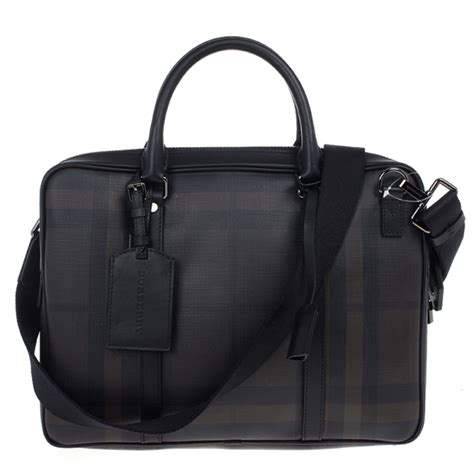 Burberry Smoked Check Newburg Briefcase Burberry The Luxury Closet